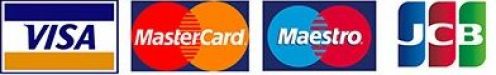 Visa, Mastercard, Maestro, JCB